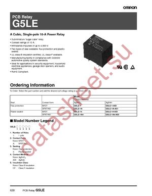 G5LE-1-DC12 datasheet  